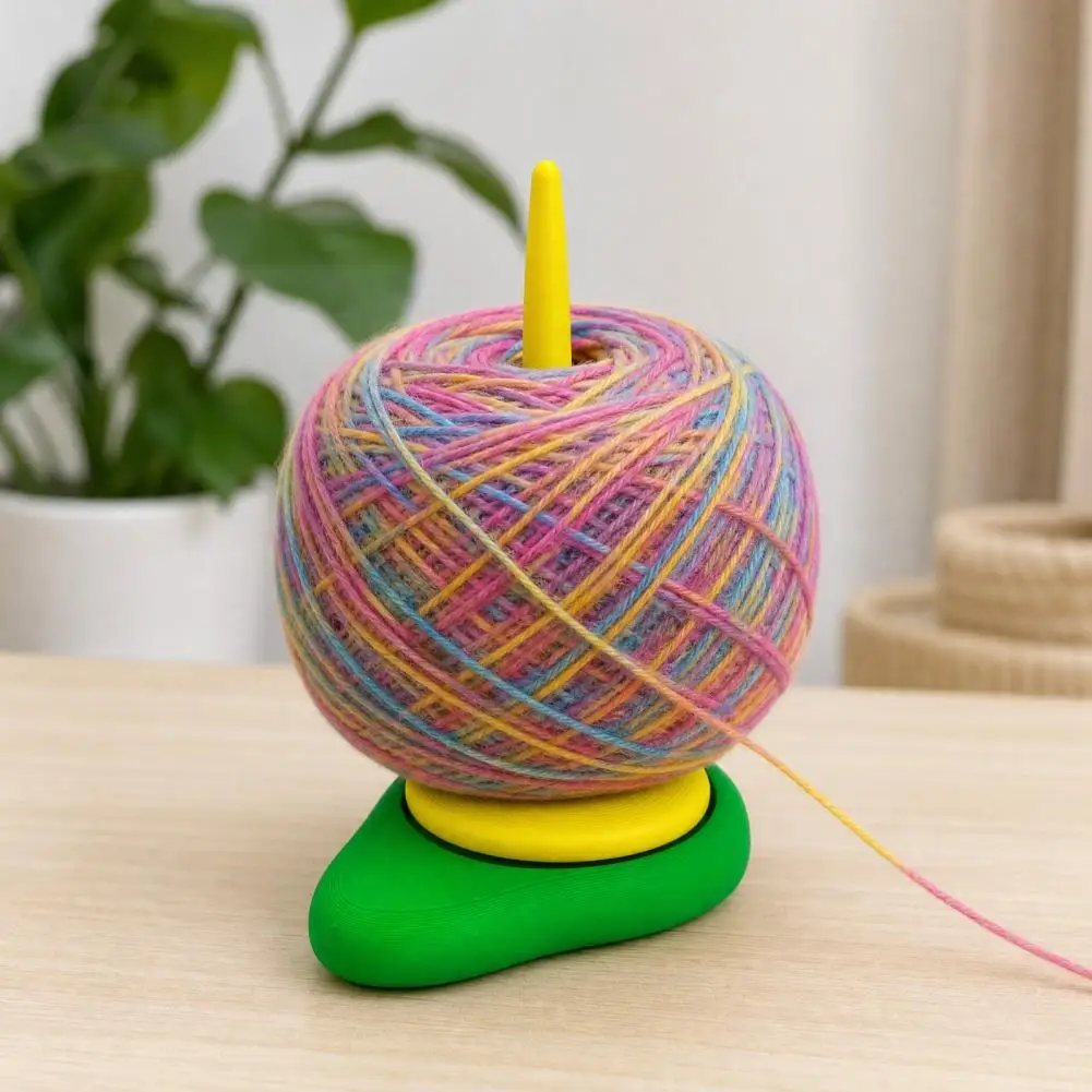 Yarn Winding Aid Avocado Yarn Holder 3d Printed Spinner Smooth Rotating Yarn Dispenser for Crocheting Knitting Universal Storage