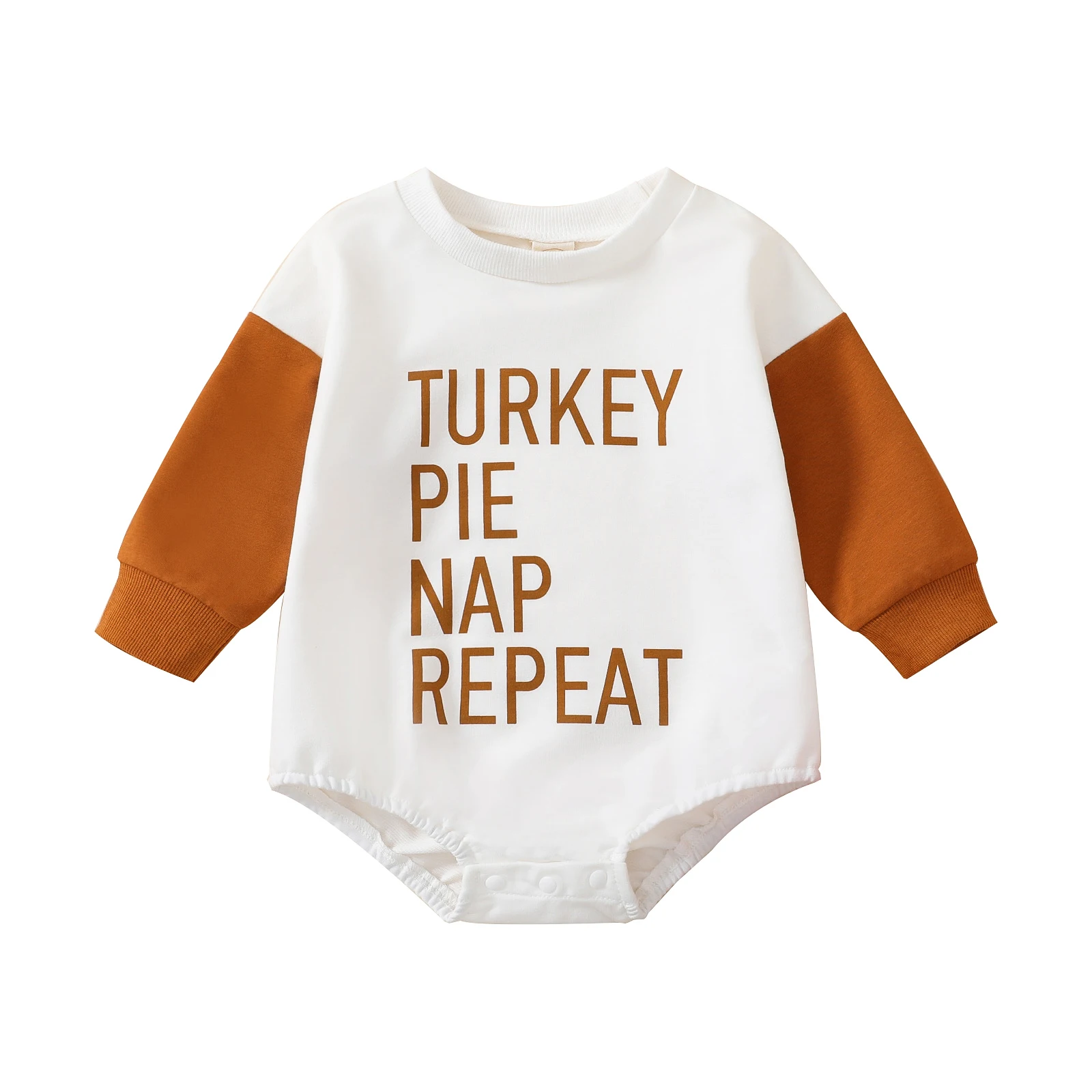 

Toddler Baby Girls Boys Thanksgiving Romper Letter Print Long Sleeve Round Neck Bodysuit Spring Fall Casual Clothing 0-18Months