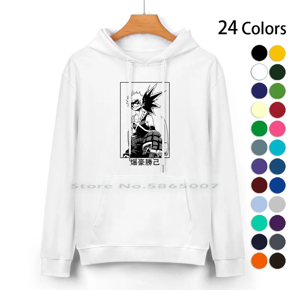 Katsuki Bakugo Pure Cotton Hoodie Sweater 24 Colors Bakugou Katsuki Bakugō Explosion Kirk Midoriya Deku Bnha Boku No Academia