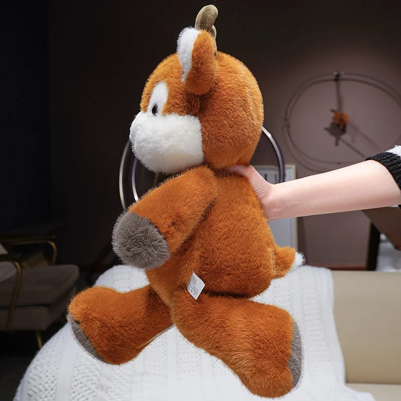 Peluche Cervo Sika Carino con Gambe Lunghe 45-80cm, Morbido Giocattolo di Peluche per Dormire, Decorazione Camera da Letto, Regalo di Compleanno per Bambine