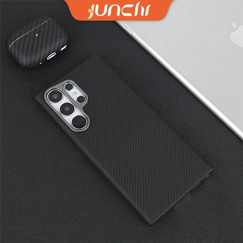 Luxury Carbon Fiber Cover For Samsung S24 S24 Ultra S24 Plus 600D Carbon Magsafe Phone Case For Galaxy S24 Cases