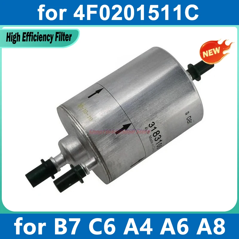 For B7 D3 8EC 8ED 4FH 4F2 4F5 4E2 422 427 LP560 3R2 Engine 1.8T 2.0T 3.0T 2.8L 3.2L 4.2L 5.2L 2004~  Car Fuel Filter 4F0201511C