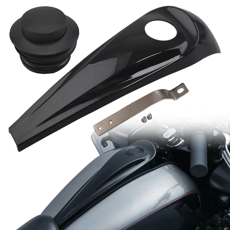 

Motorcycle Accessory Fuel Console Dash Trim Panel Gas Tank Cap Cover For Harley Touring Road Electra Street Glide Tri 2008-2017