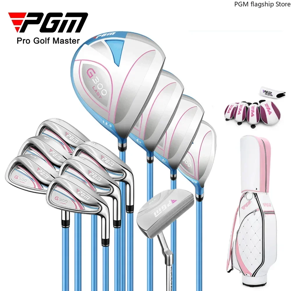 PGM-palos de Golf con eje de carbono para mujer, conjunto completo de aleación de titanio, 1 Juego de madera, 11 piezas, LTG035