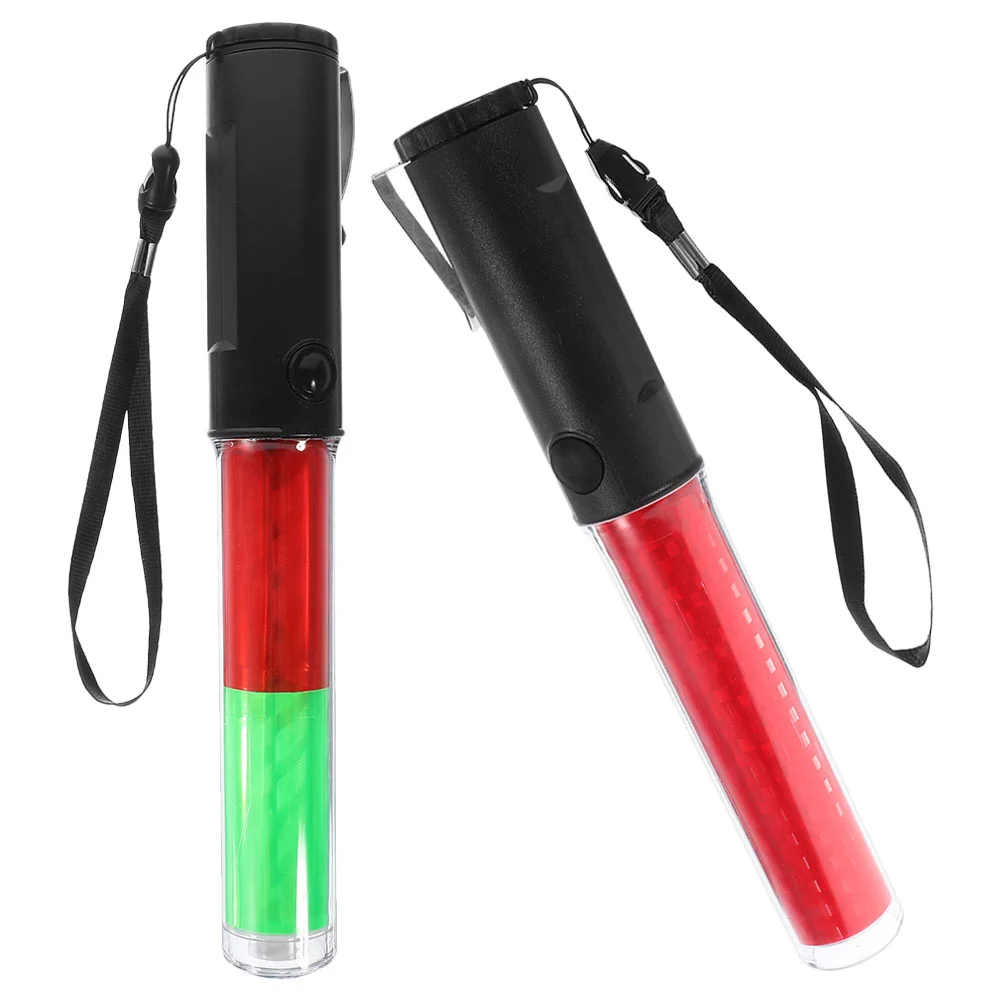 

2 Pcs Graffiti Cars Concert Glow Sticks Traffic Light Toy Direction Flashlight Warning Wands Parking LED