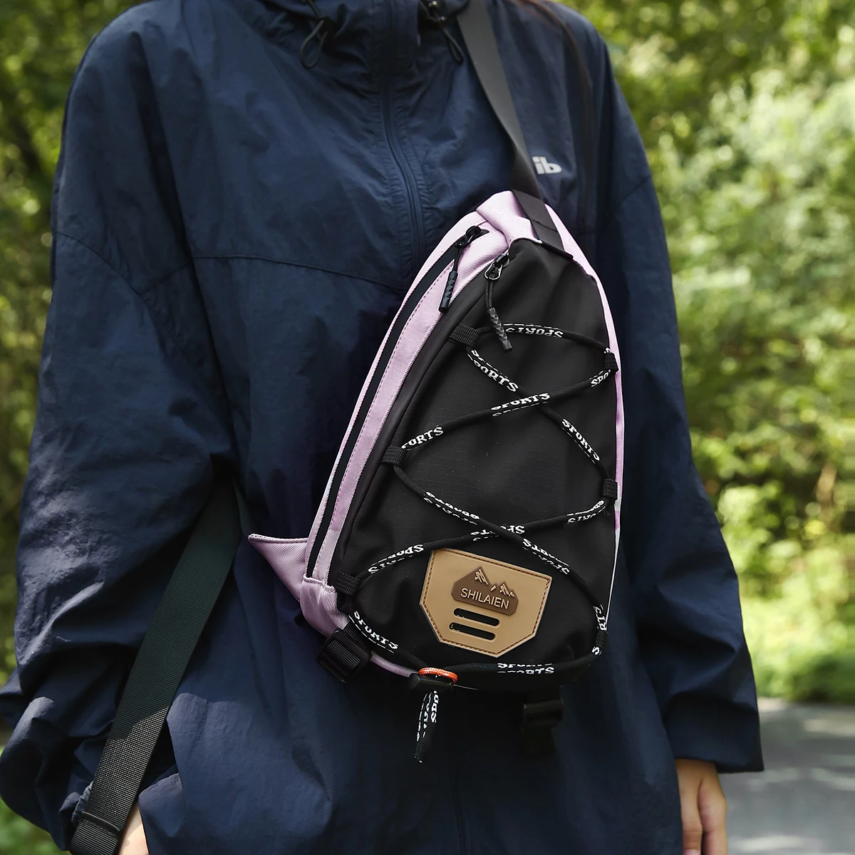 German Chest Bag for Men and Women, Trendy Brand, Sports, Simple Shoulder Bag, Casual Japanese-Style Waist Bag, Fashionable Street Crossbody Bag, Couple's Large Capacity