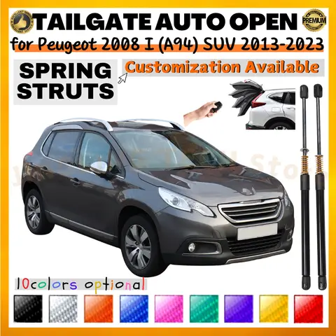 Qty(2) 푸조 2008 I (A94) SUV 2013-2023용 스프링이 있는 트렁크 스트럿츠 후면 테일게이트 부트 리프트는 충격 흡수 장치 댐퍼를 지원합니다.
