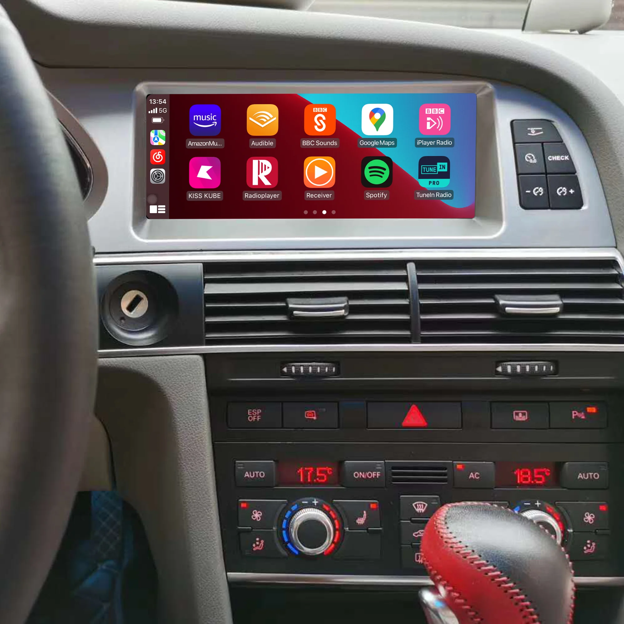 

Android 13 car screen player for Audi A6 C6 4f 2005-2011 GPS navi multimedia Stereo 8 + 128GB ram WiFi Google CarPlay Android Auto