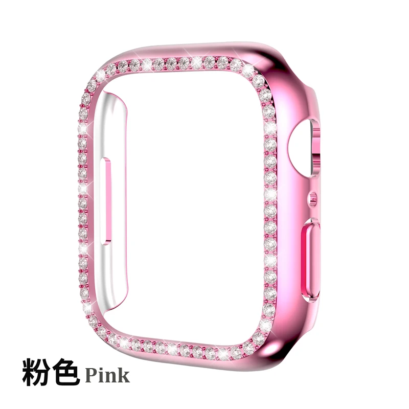 50pcs For Apple watch 4 5 6 7 8 41mm 45mm 38mm 42mm 40mm 44mm 49mm S7 diamond PC plated watch Case