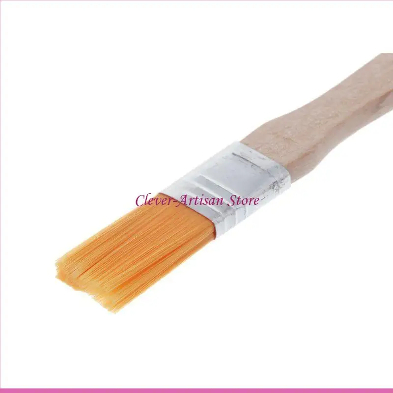 E06B 10pcs مقبض خشبي فرشاة شعيرات نايلون شعيرات تنظيف لحام لتدفق اللحام