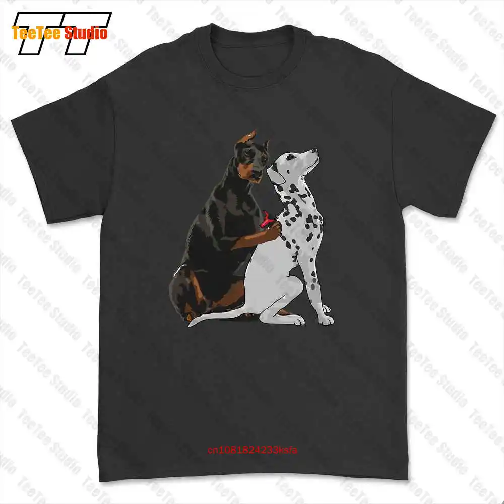 Cute Fashionable Doberman Tattooing Dalmatian Dog T-shirt Tee S6VH