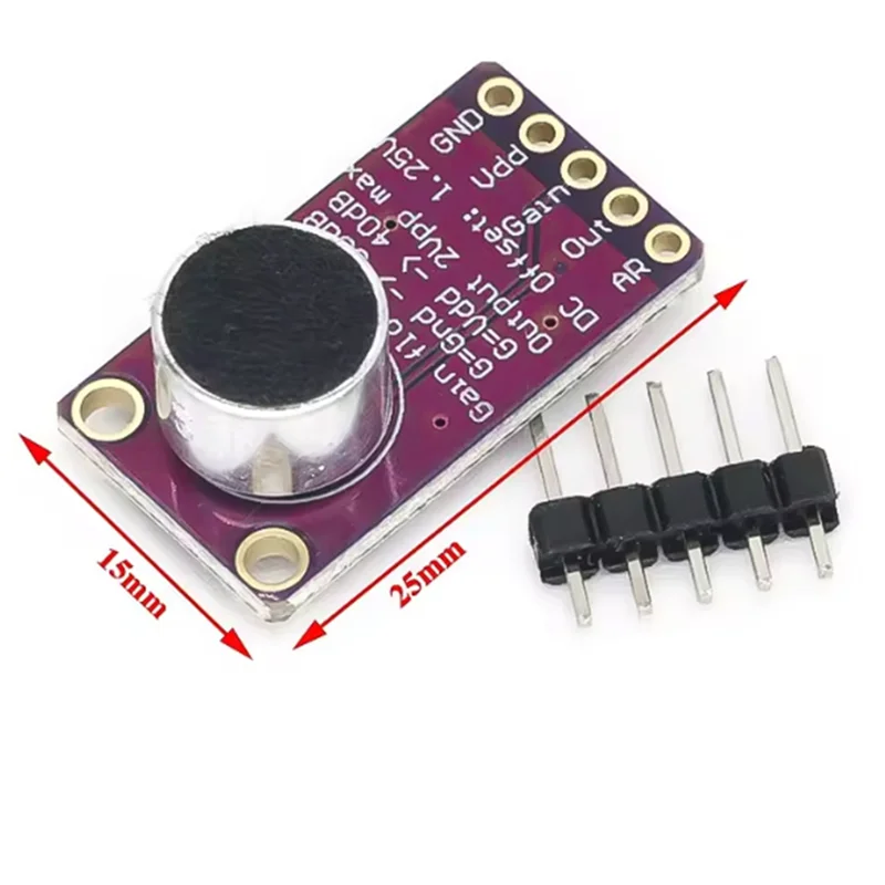 Módulo amplificador de micrófono B49C MAX9814, amplificación de sonido de micrófono para proyectos de audio y sistemas de sonido