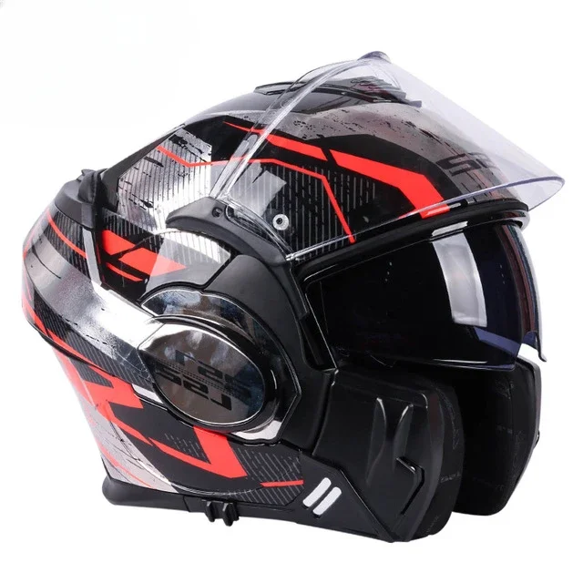 Motorcycle Helmet Flip up Full Face double lens Original Racing Man Woman capacete  with free anti-fog system