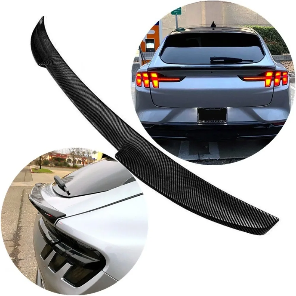 Car Spoiler Wing lips for Ford Mustang Mach-E electric Mustang 2020-2026 Rear Roof Trunk splitter Tail Fin Accessories Tuning