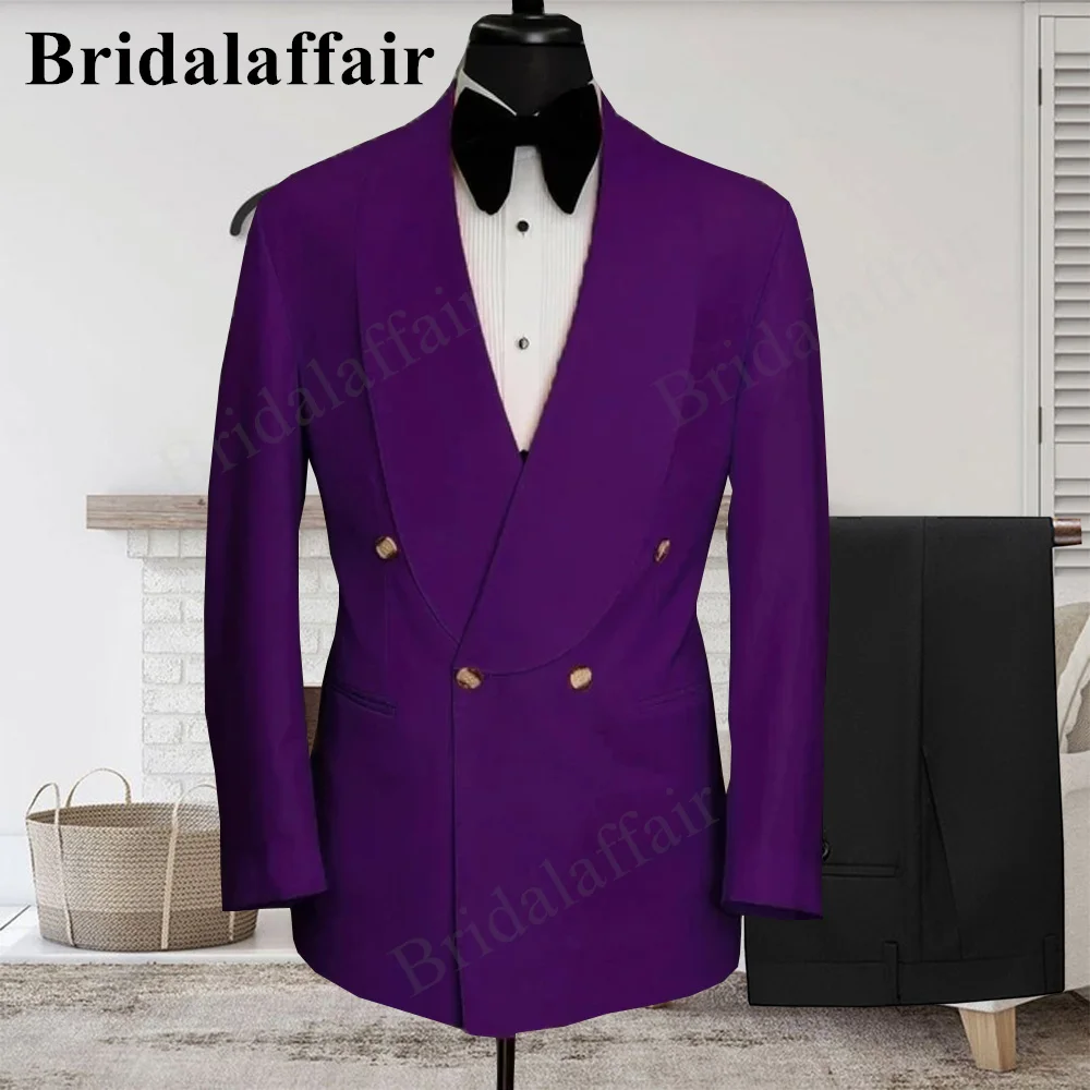 

Bridalaffair Purple 2022 Vintage Tailored Jacket Blazers Shawl Lapel For Men Hombre Slim Fit Custom Made Terno Masculino Formal