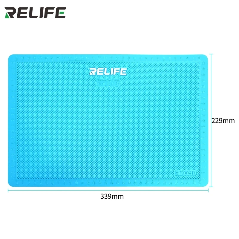 RELIFE RL-004D tappetino antiscivolo multifunzione in Silicone per isolamento termico per la riparazione del tappetino da lavoro per la riparazione dell'orologio a schermo piatto del telefono cellulare
