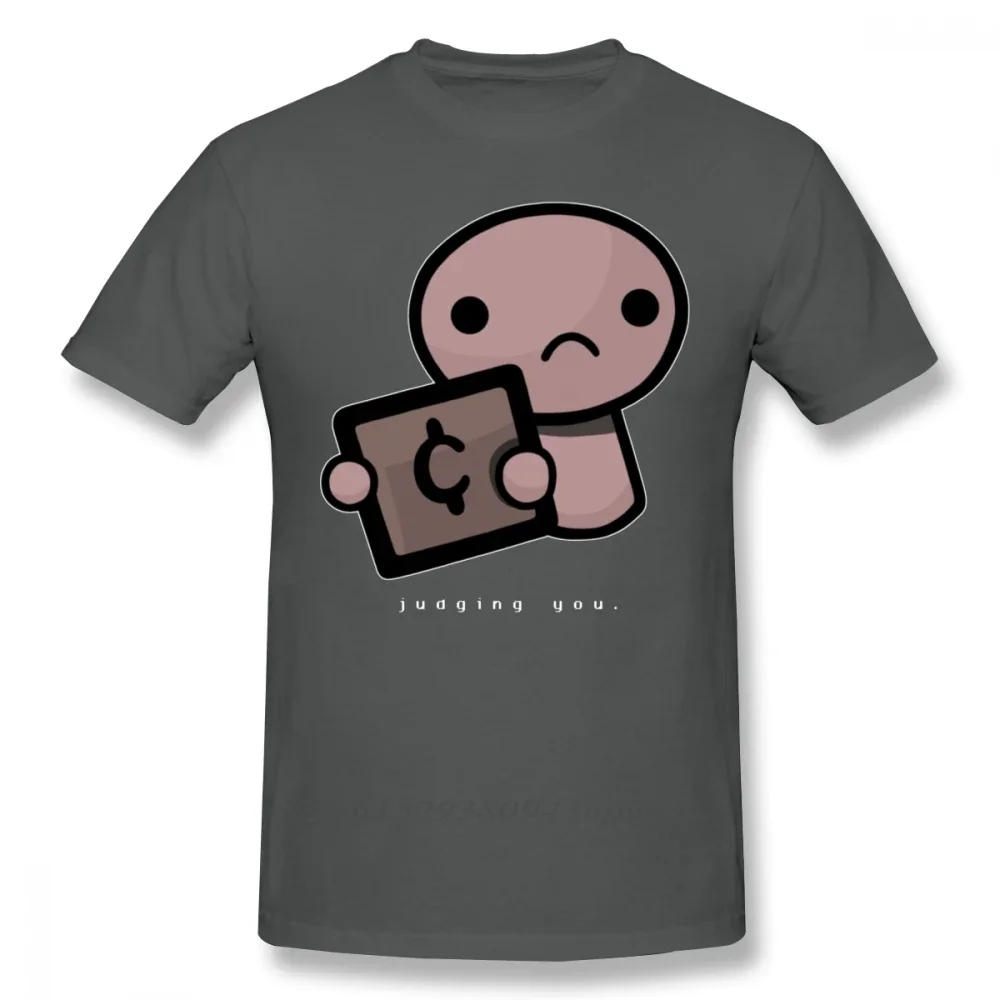 The Binding Of Isaac T Shirt Judging You Dark Background T-Shirt Oversized Streetwear Tee Shirt Funny Graphic Male Tshirt