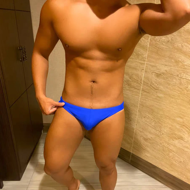 

WD20 2025 new summer sexy solid color tight low waist men swimwear pool swimming men swimsuits swim trunk bikinis swim briefs