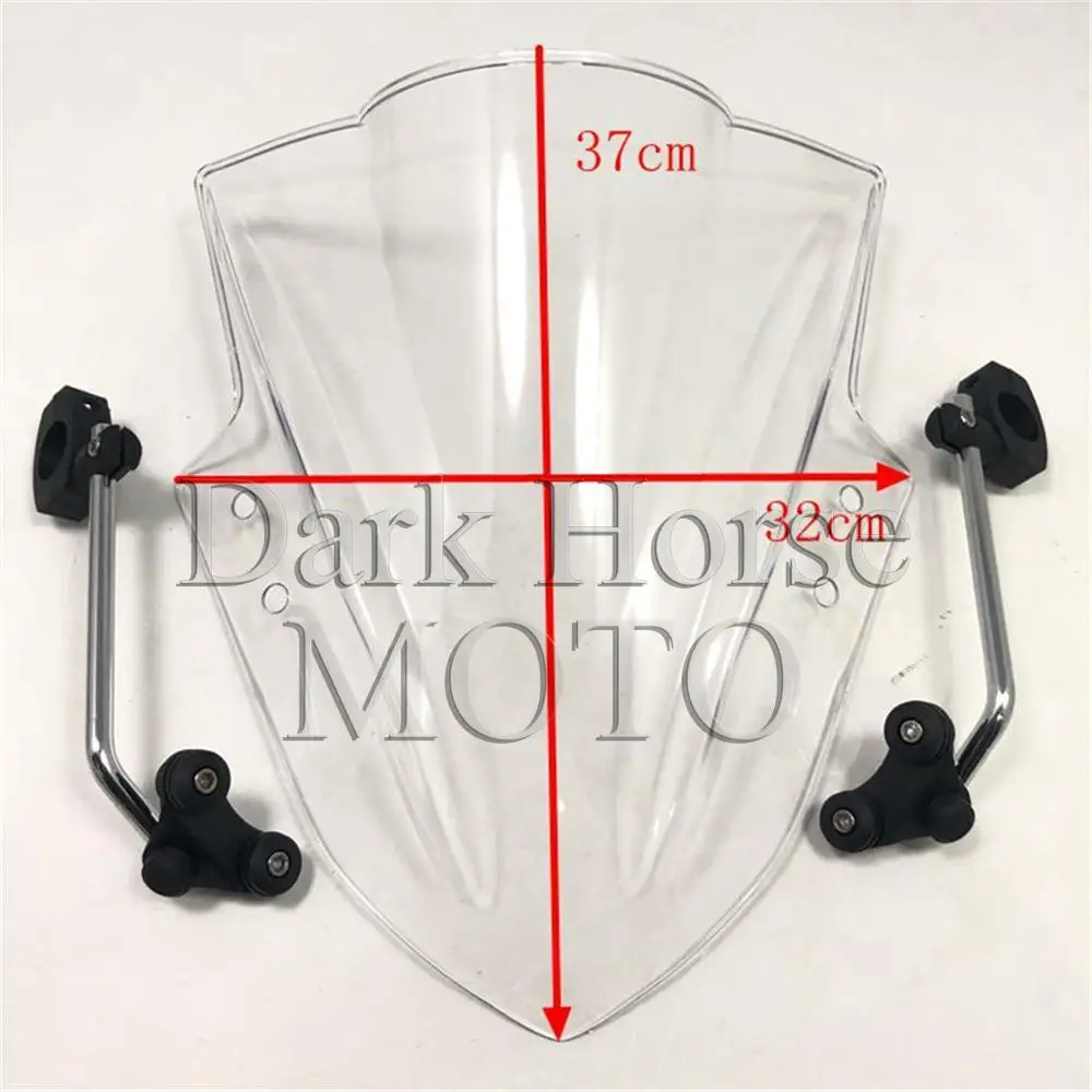 New Motorcycle Accessories Motorcycle Windshield with Bracket One Set Apply for Loncin Voge 300r 500r