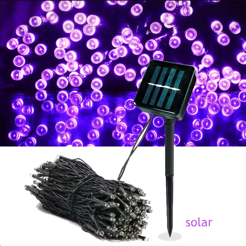 20/50/100/200 LED الشمسية سلسلة ضوء الجنية حديقة مقاوم للماء مصابيح خارجية جارلاند لعيد الميلاد عطلة زينة لحفلات المنازل