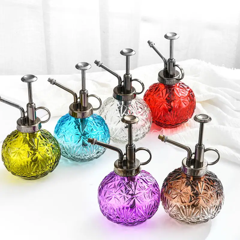 Relief Snowflake Glass Watering Can Gardening Household Sprinkler Sprayer Watering Watering Can Bathroom Decoration Ornaments