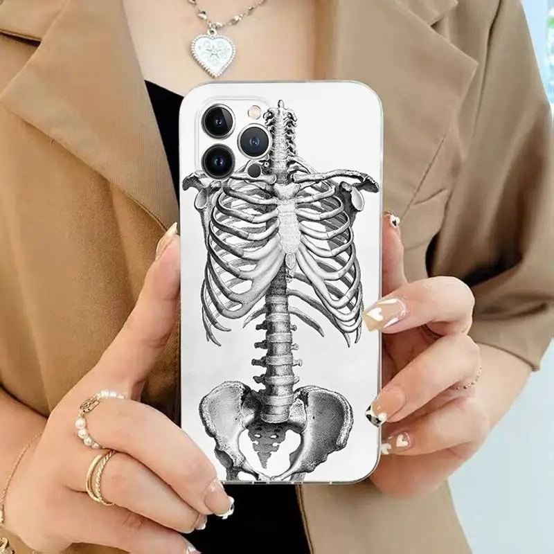 MaiYaCa Medical Human Anatomy Phone Case For iPhone 11 12 13 14 Mini Pro Max XR X XS TPU Clear Case For 8 7 6 Plus SE 2020