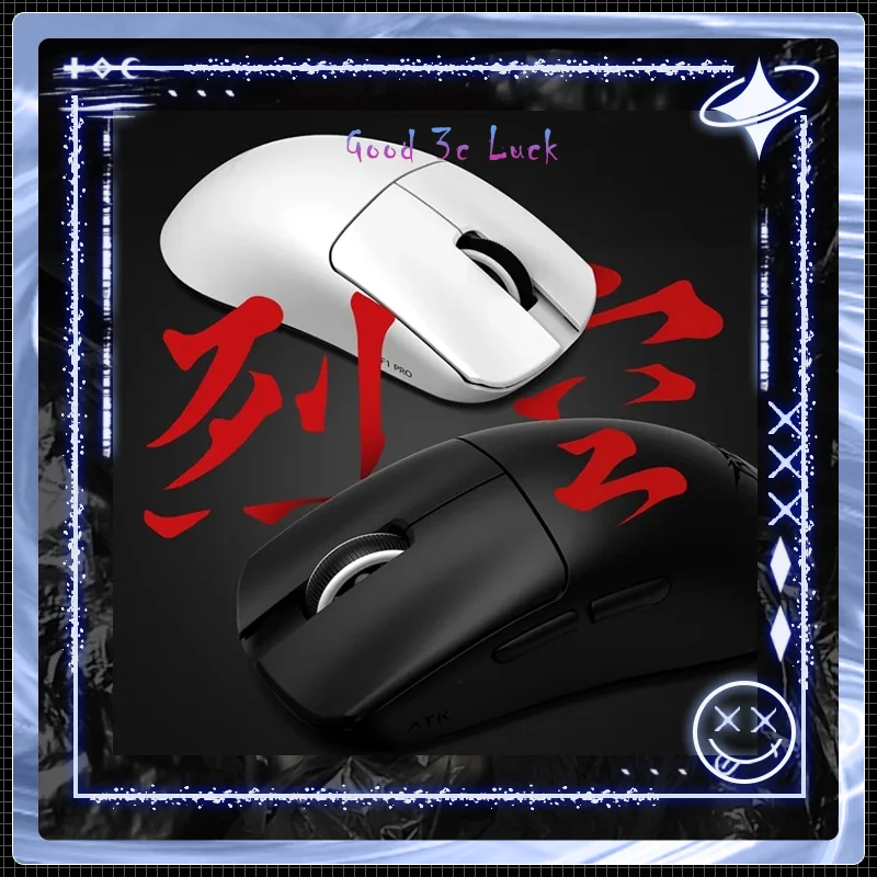 Atk Blazingsky F1 Extreme Wireless Gaming Mouse Dual Mode Hole-Less Lightweight Esports Fps Mouse 30000dpi 8k Polling Rate Pc