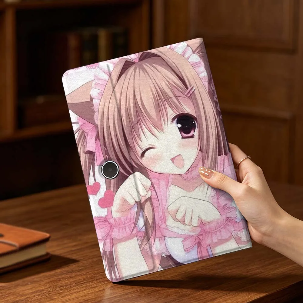 Anime Sweet Girl Pen Tray For OPPO VIVO IQOO OnePlus Realme Pad 3 Pro 13 12.1 11.61 11.4 10.36 11 inch Tablet Case