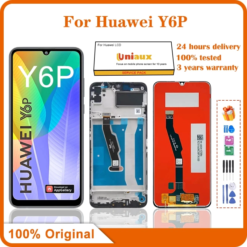 

6.3'' Original For Huawei Y6P 2020 LCD MED-LX9 MED-LX9N Display Touch Screen Digitizer Replacement for Huawei Y6P LCD Display