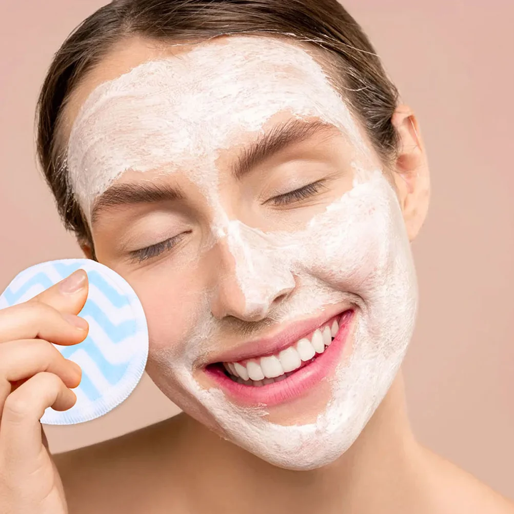 

6pcs Round Pads For Face Washing Woman Face Cleaning Puff Accessories Soft Skin Cleaning Tools Small Puff
