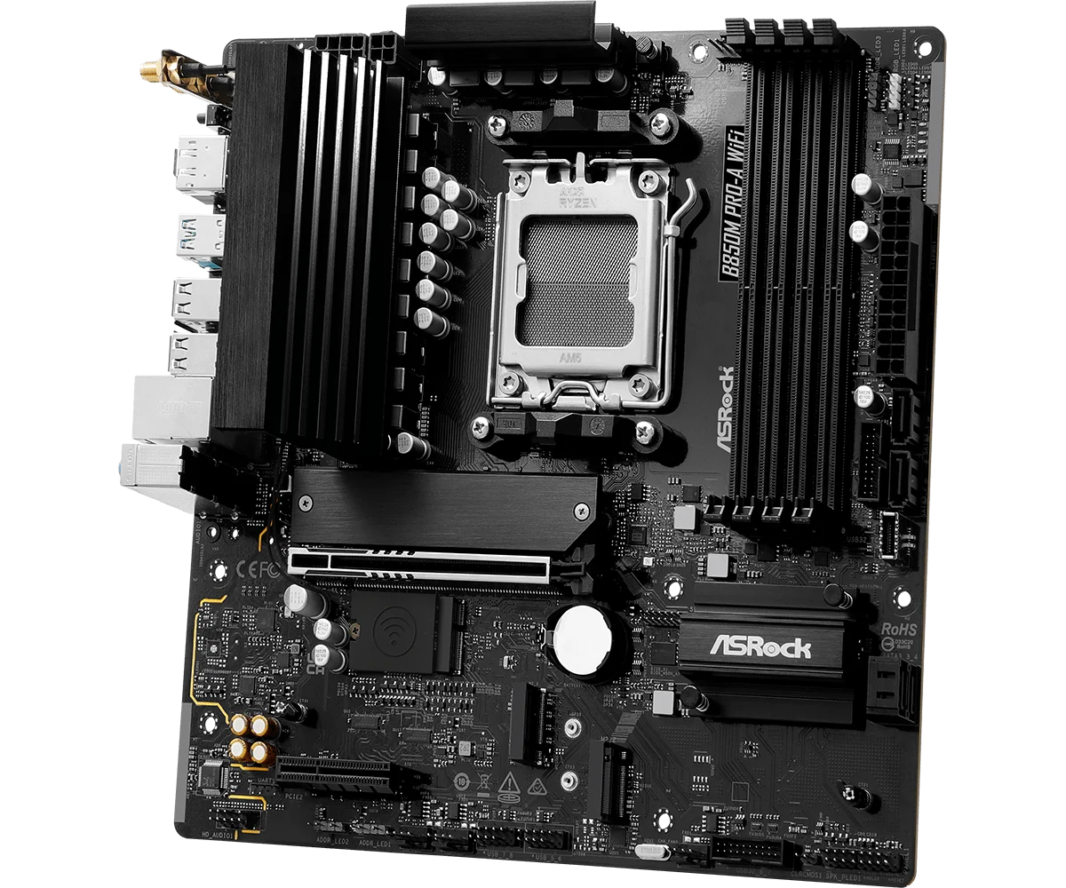 ASROCK B850M PRO-A WIFI Motherboard AMD B850 Socket AM5 4xDDR5 256GB Support PRO 9645 7700 7745 9745 7800 CPU M.2 ATX