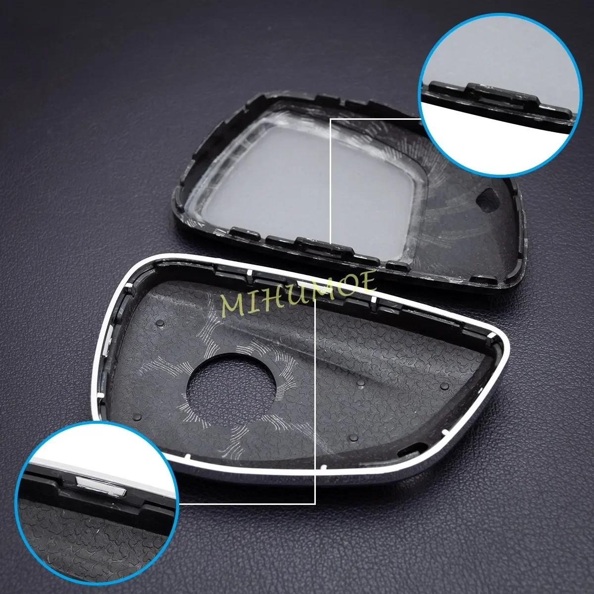 Car Smart Key Fob Cover Case Shell For Chevry Chevrolet Tahoe Suburban GMC Yukon Canyon Buick Envision Carbon Fiber Keychain