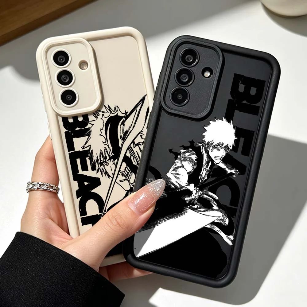 B-Bleach Anime Silicone Case For Samsung Galaxy A71 A57 A56 A55 A54 A53 A52s A17 A16 A06 Eye Ladder Phone Case