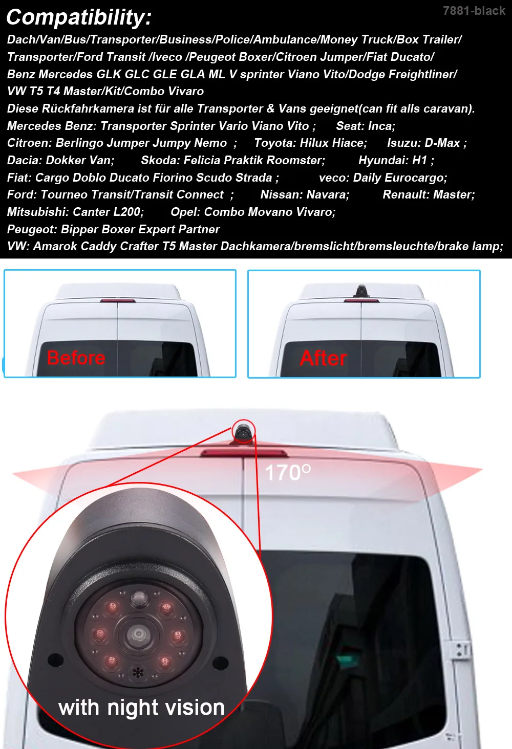 HD car reverse camera+7