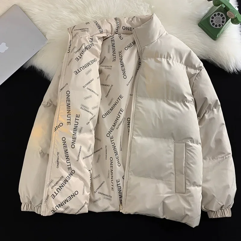 Reversible Winter jacke Männer Puffer mäntel Männer Winter männliche Jacken mäntel Wind breaker Mäntel übergroße Männer Daunen jacken Mantel