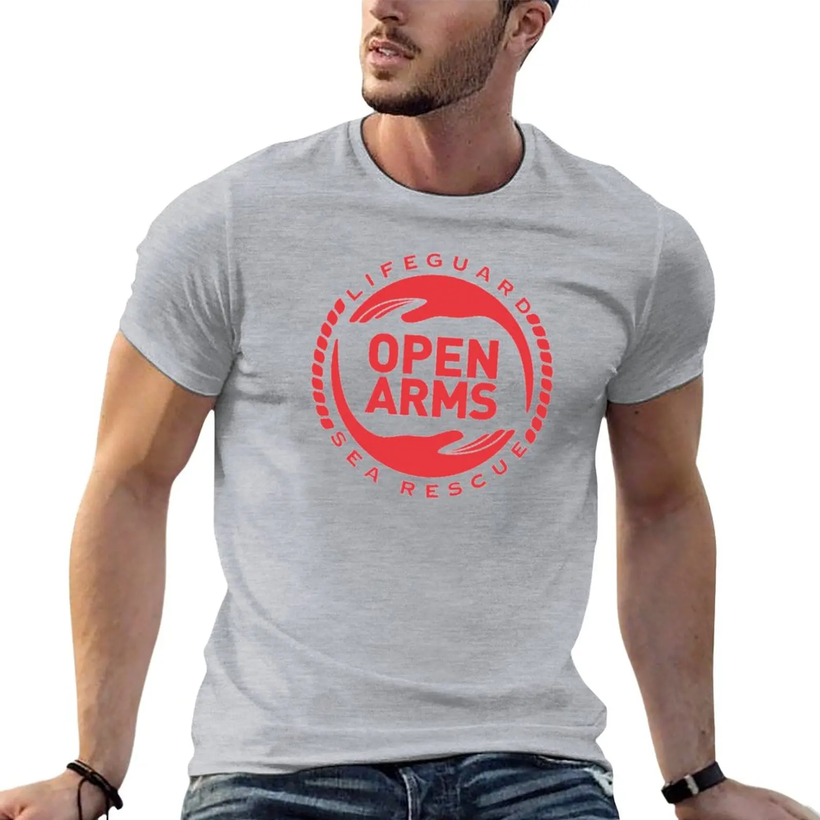 New Open Arms humanitarian organization lifeguard sea rescue T-Shirt custom t shirt graphics t shirt tshirts for men