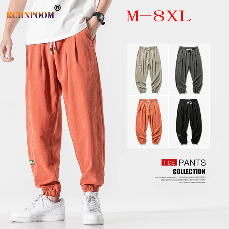 

Plus Size Loose Casuals Pants Men Summer Outdoor Sweatpants Men New High Quality Streetwear Trousers 2023 Men Fashion Jogging