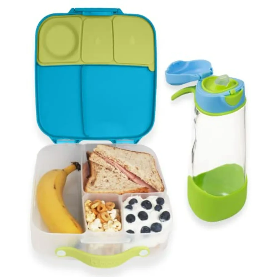 

Большой одинаковый набор бутылок для бенто и спортивных носиков для школы или приключений на свежем воздухе Ланчбокс объемом 2 л с герметичным напитком на 20 унций