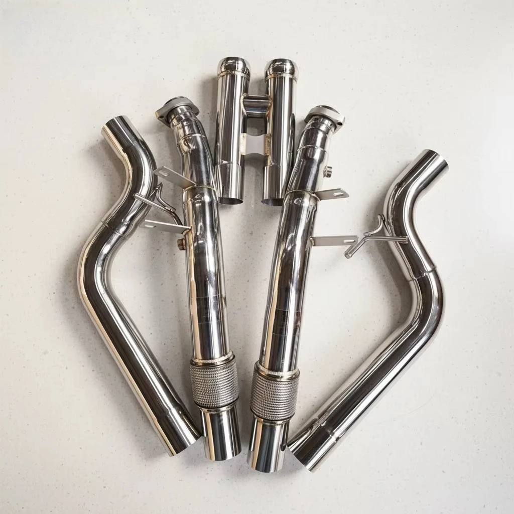 

High Performance Stainless Steel Exhaust System Downpipe Front Pipe for Mercedes Benz S63 AMG W222 C217 5.5L V8 Biturbo M157