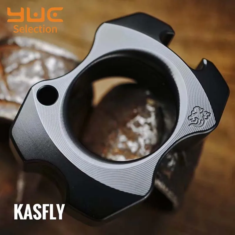 YUC Single Finger Bottle Opener Edc Fidget Toy Metal Titanium Alloy Pea Pod Window BreakingDefense Brass Knuckles Glowing Toys