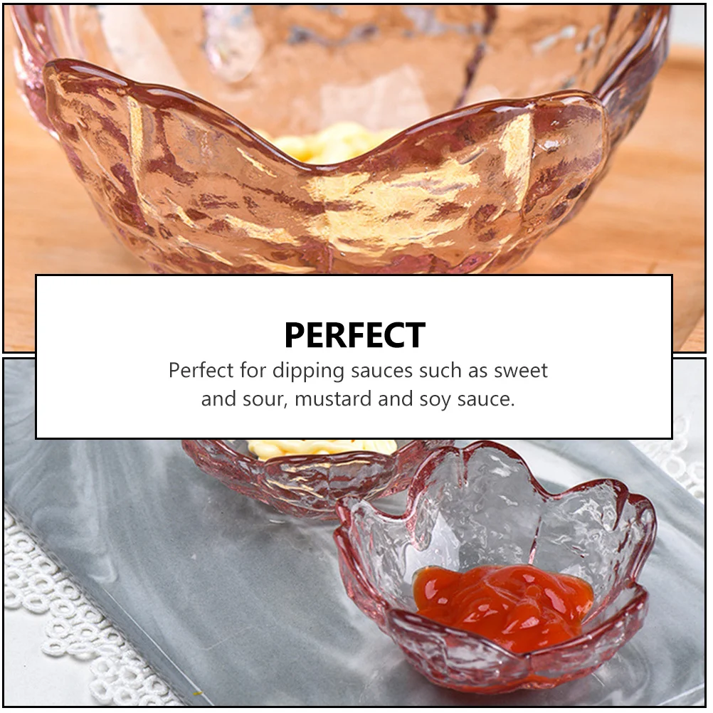 

6Pcs Glass Sauce Dishes Practical Relish Plates for Dipping Soy Tableware Serving Sauces Condiments
