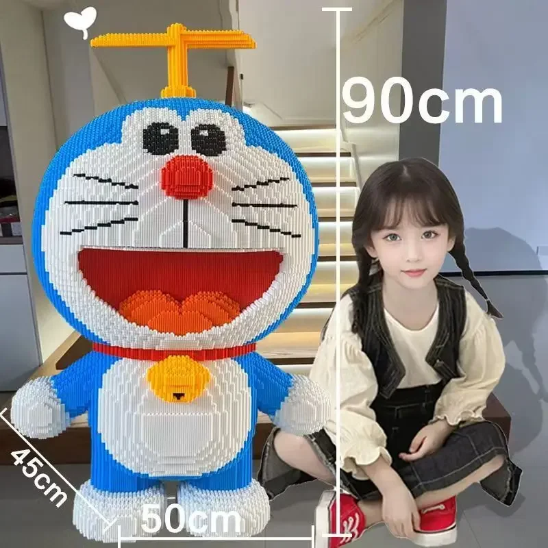 

Сборочные блоки Doraemon высокой сложности 80000, сверхбольшие модельные блоки, трехмерные украшения для моделей головоломок