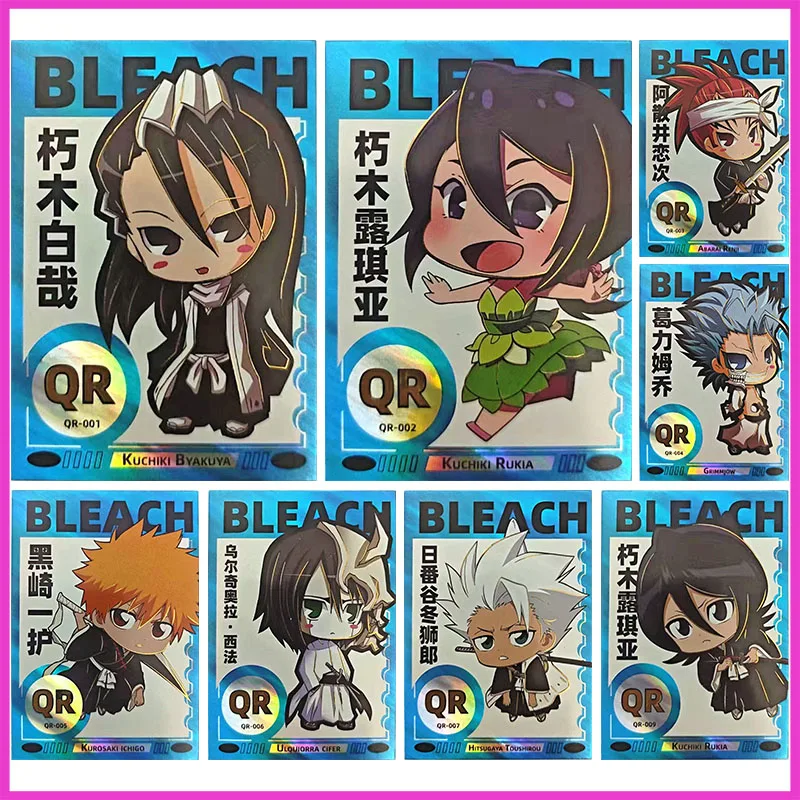 

Anime BLEACH Rare QR Collectible Card Kuchiki Rukia Hitsugaya Toushirou cifer Kurosaki Ichigo Toys for boys birthday present