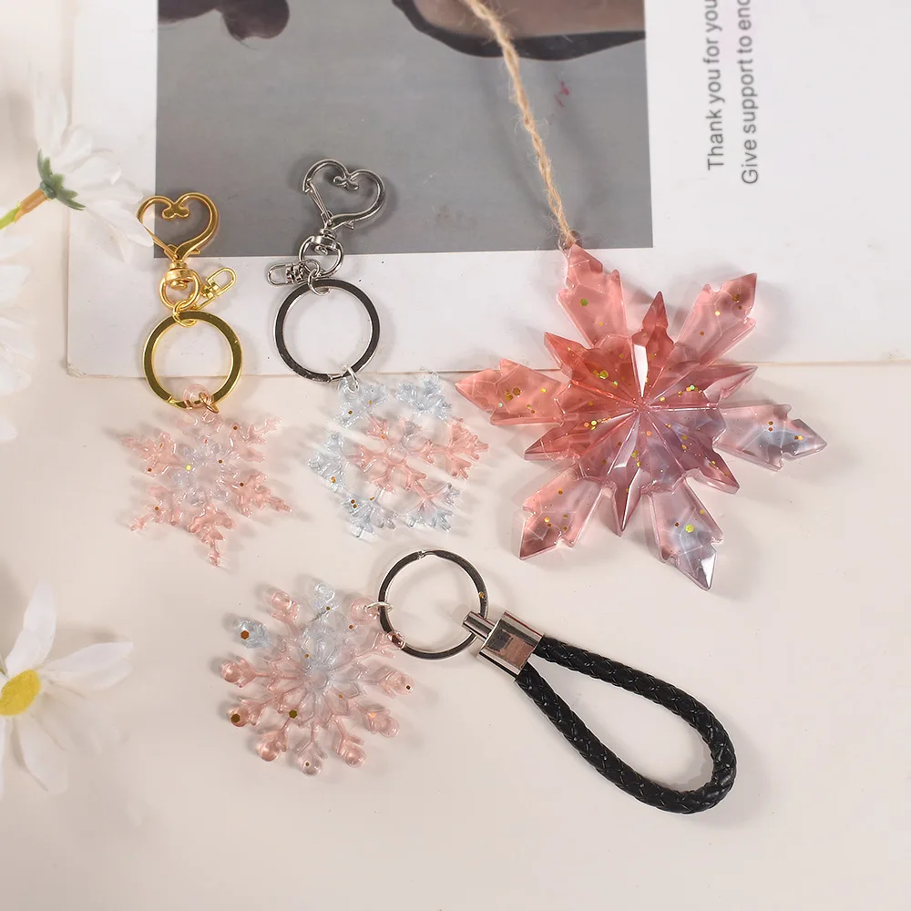 8PCS Snowflake Series Mold for DIY Christmas Tree Pendant