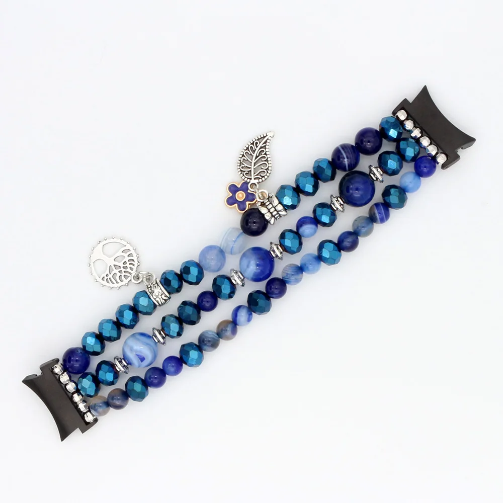 Jewelry Bracelet for Galaxy Watch 7 / 6 Classic/ Galaxy Watch 5/ 5 Pro/ Samsung Watch 4/ Watch 4 Classic Beaded Band for Women