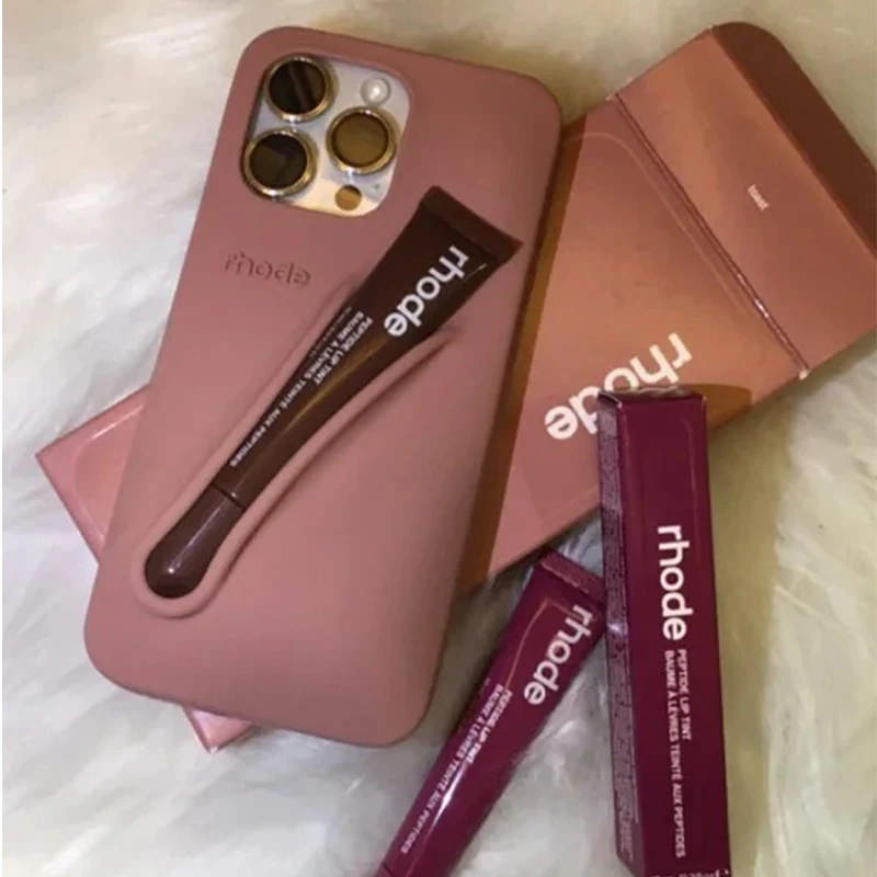 شعبية منتج جديد حالة الهاتف آيفون 17 الهواء 12 13 14 15 16 برو ماكس زائد يسهل حملها أحمر الشفاه سيليكون الهاتف يغطي