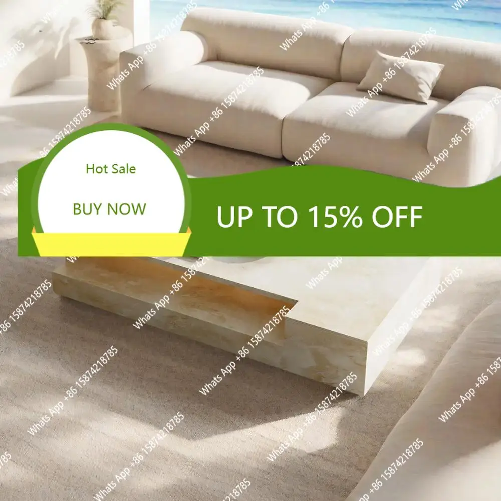 XS Rectangular Jade Marble Coffee Table, Artistic Designer Luxury Stone, Heat & Scratch Resistant, Natural Veining, Customizabl