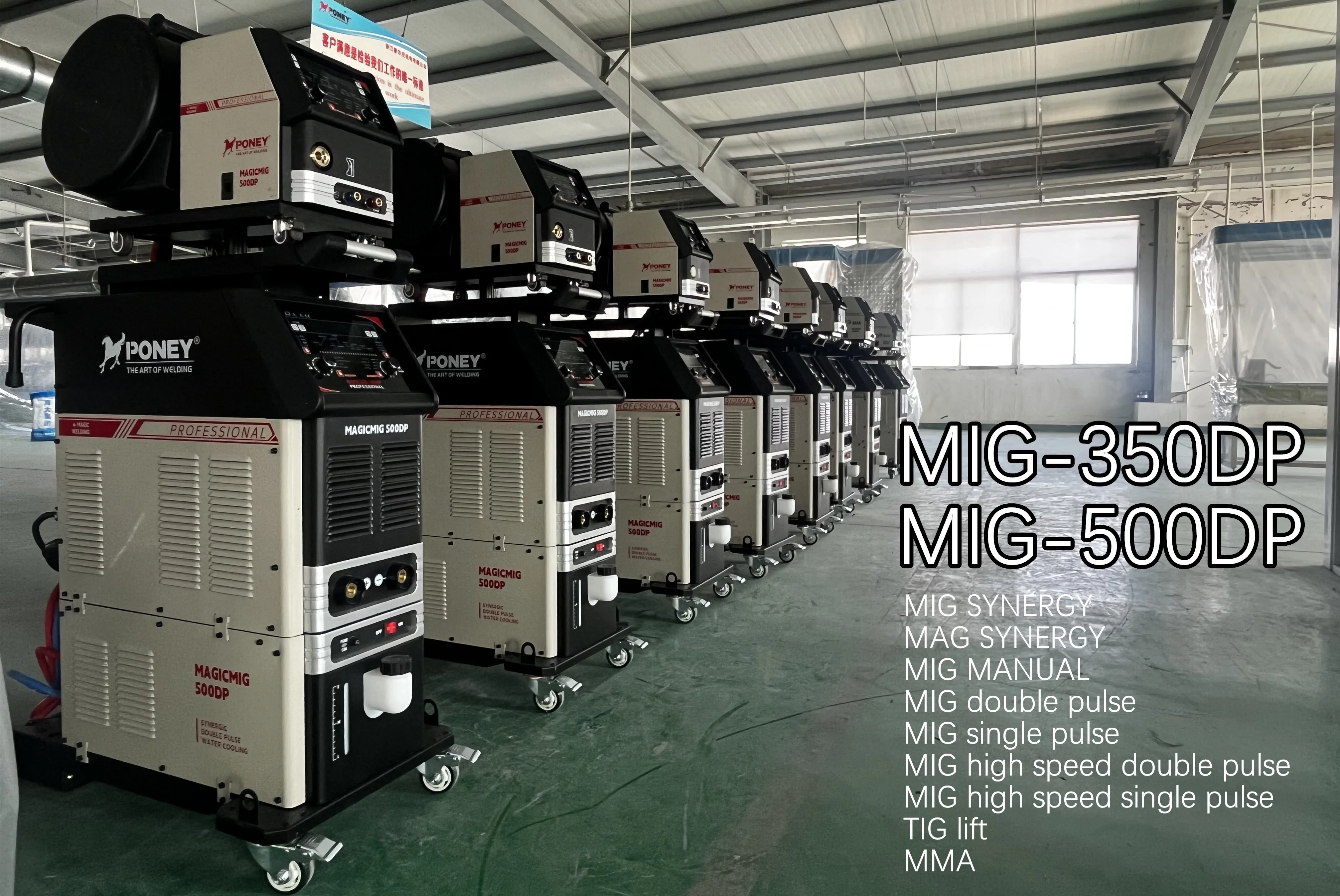 IGBT Mould  Double Pulse Industrial 500aA  Heavy   Cycle    MIG MMA Multi Process  Welding Machine Welder with Trolly