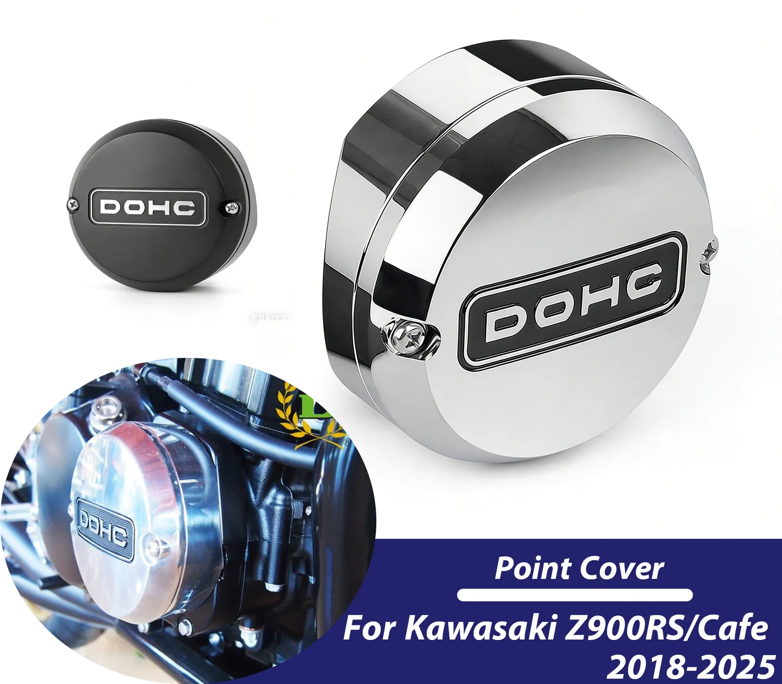 Z900RS Point Cover Set For Kawasaki Z900 RS Z900RS Cafe 2018-2025 Chrome Engine Clutch Guard Pulsar Cover Set Accessories
