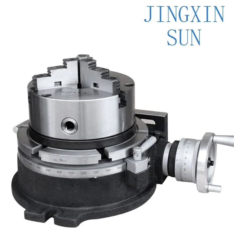 New Large 4/6 Inche Three-jaw Chuck Milling Machine Indexing Head Rotary Table Universal Indexing Plate Rotating Vertical Horizo